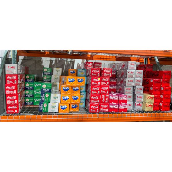 LARGE LOT OF POP CASES INCLUDES COCA-COLA, CANADA