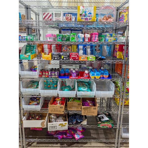 LARGE LOT OF CANDY, GUM, HALLS, AND MORE