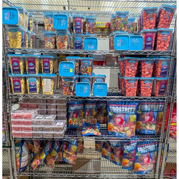 LARGE LOT OF CANDIES INCLUDES R2 DELIX, FROSTBITZ