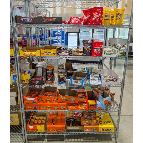 LARGE LOT OF CHOCOLATE INCLUDES SNICKERS, M&M,