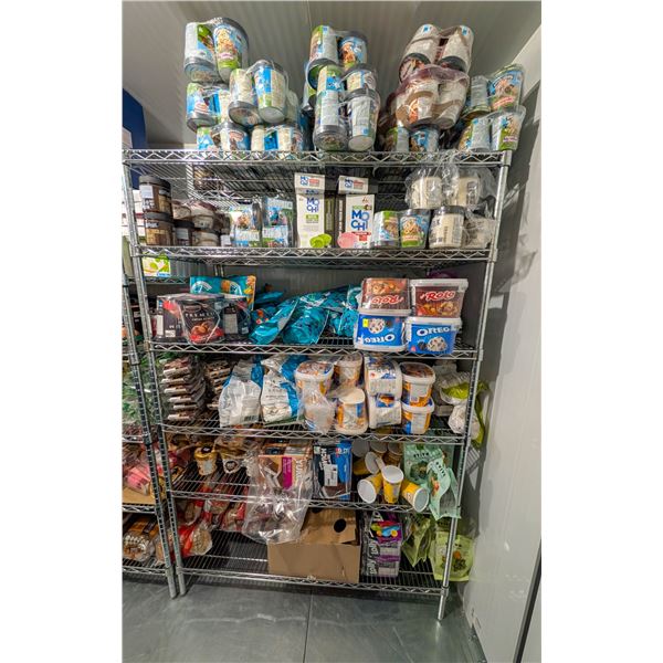 LARGE LOT OF FROZEN DESSERTS INCLUDES BEN AND