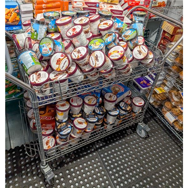 LARGE LOT OF HAAGEN-DAZS & BEN AND JERRY'S ICE