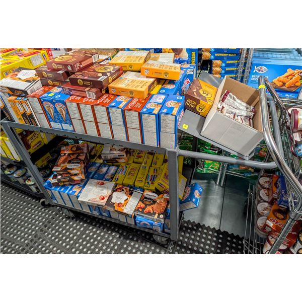 INVENTORY CART LOCATED IN FREEZER, CONTENTS