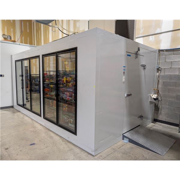 NORBEC WALK-IN FREEZER WITH 5 DISPLAY DOORS