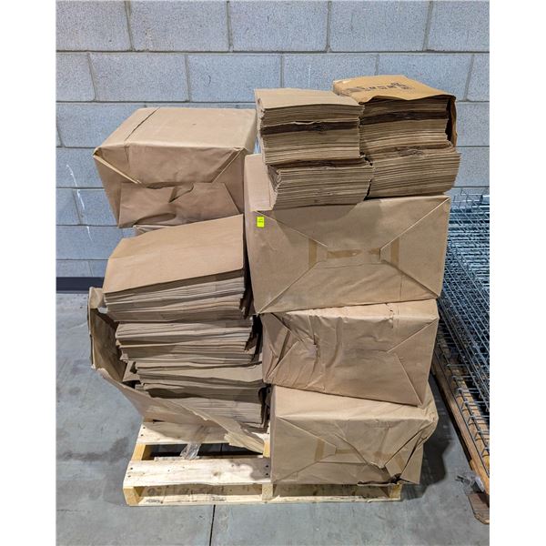 PALLET OF PLAIN PAPER BAGS