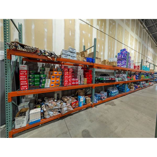 5 SECTIONS OF PALLET RACKING INCLUDES 6 UPRIGHTS