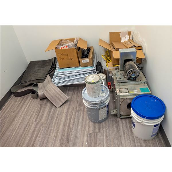 CONTENTS OF CLOSET INCLUDES PAINT AND MORE.