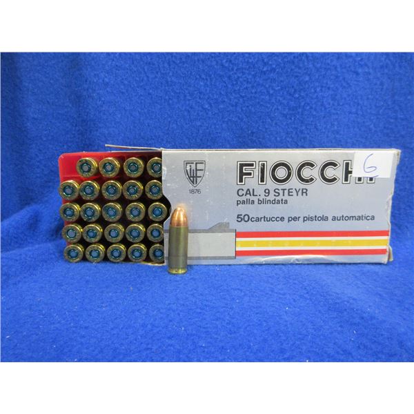9MM Steyr 115gr Full Jacketed Fiocchi Cartridges (We Can Not Ship - Pick Up Only)