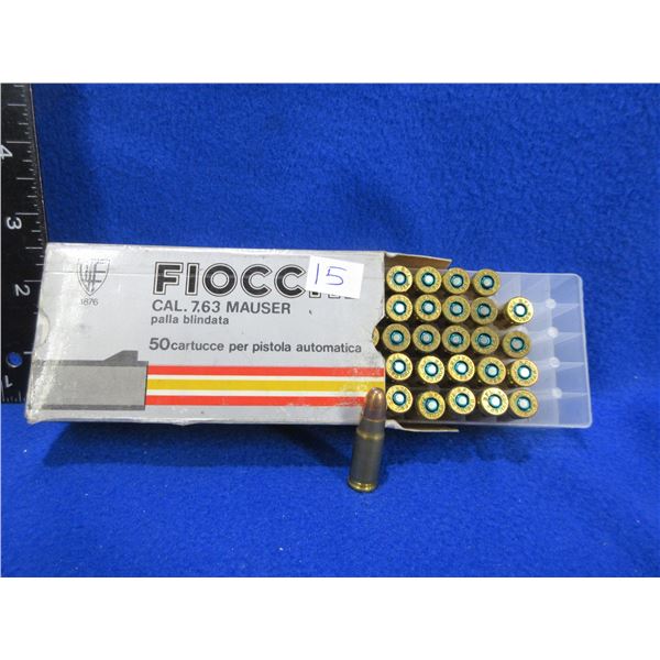 7.63 Mauser 88gr Fully Jacketed Fiocchi Cartridges (We Can Not Ship - Pick Up Only)