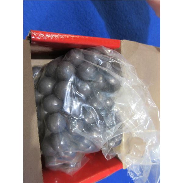 54 Cal. .530" Hornady Lead Round Balls - Box of 100 (Appears Full)