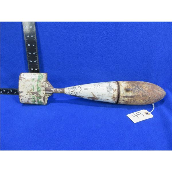 Inert 10 lb Practice Bomb - Appears to be WWII RAF - Tail is Damaged