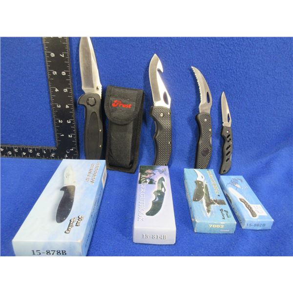 4 Folding Lock Blade Knives - Frost Cutlery - Appear Unused