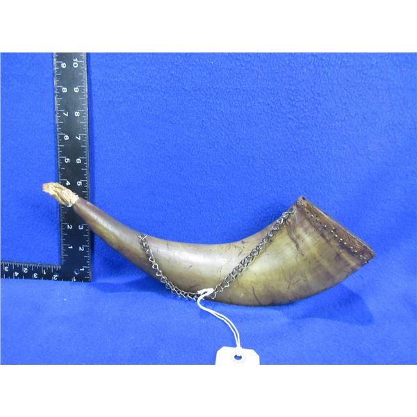 Vintage Powder Horn - Has some lead shot inside