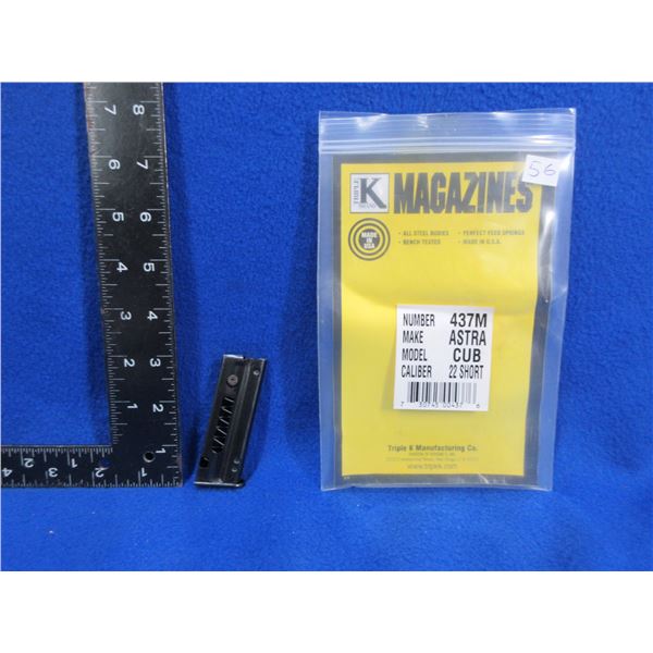 22 Short Astra Cub 6 Round Magazine - PAL Required