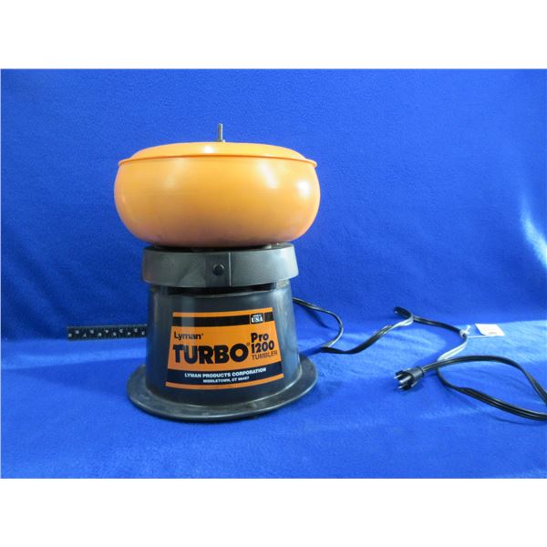 Lyman Turbo Pro 1200 Tumbler with Media Inside - Tested Working