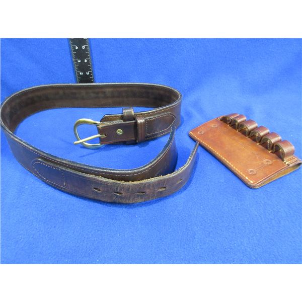 Kirkpatrick Leather Ammo Belt Size 34, 44-45 Cal. & 12 Ga. Leather Shotshell Carrier