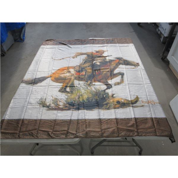 Winchester Horse and Rider Shower Curtain - 72" Wide x 71" Length