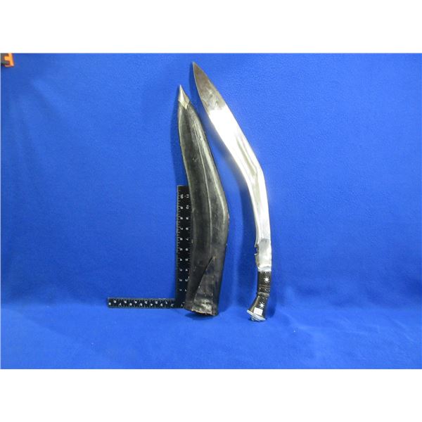 Large Kukri Knife with Sheath - Blade Approx. 19" and Approx. 24" Total Length
