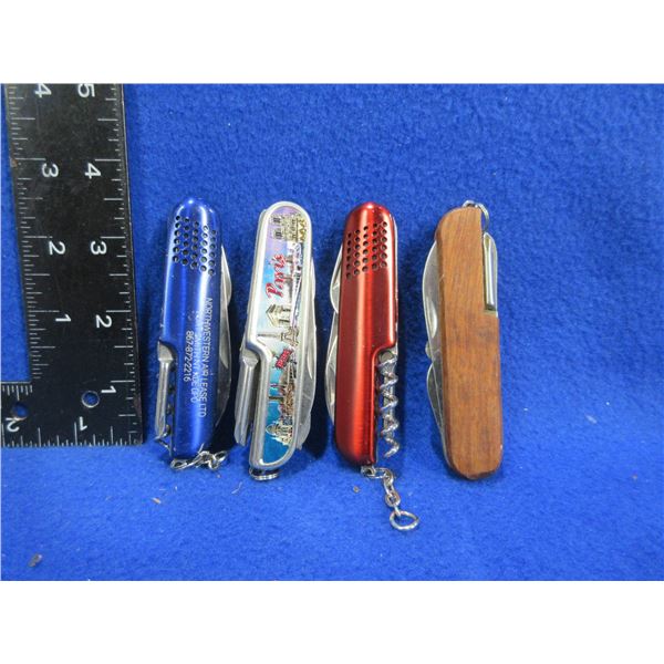4 Swiss Style Folding Pocket Knives