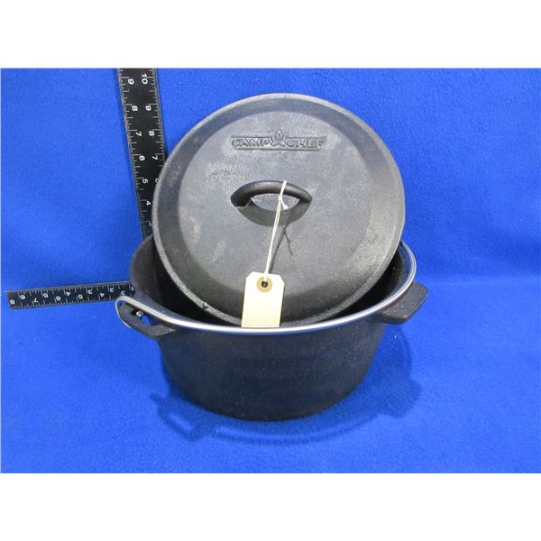 NEW - Camp Chef Cast Iron Pre-Seasoned Cooking Pot with Lid - 10"