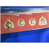 Image 1 : Collectible Set of 4 RCMP/NWMP Cap Badge Replicas with Display Case
