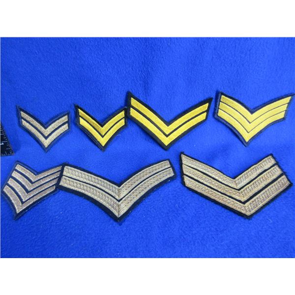 Lot of 7 Misc. Military Rank Patches