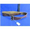 Image 1 : Leather Gun Belt with Fused "MP" - Appears to be Size 36, 48" Total Length