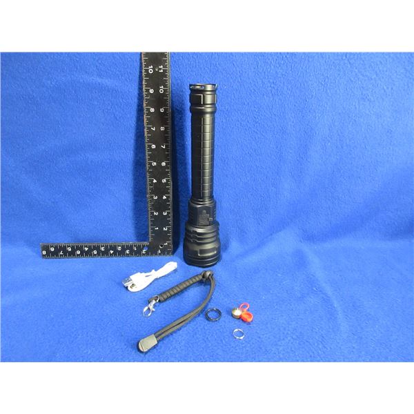 NEW - 3000 to 18,000 Lumens Flashlight with Sliding Head & Window Breaker