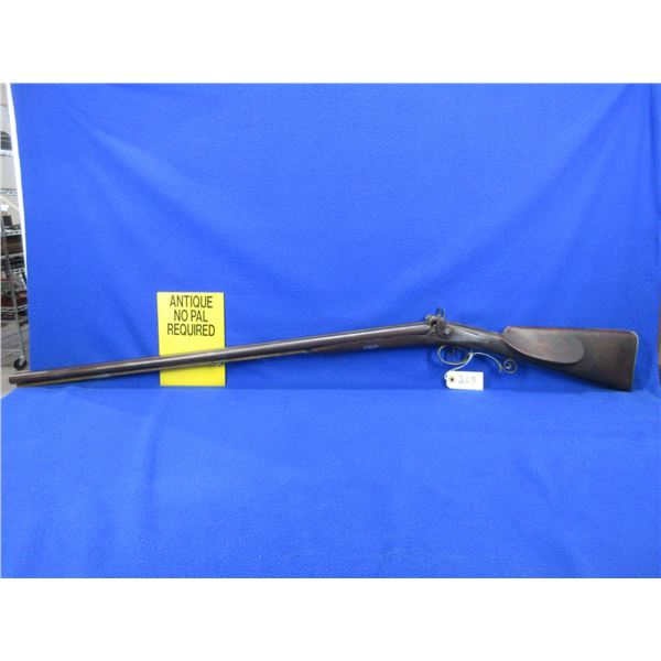 Antique - No PAL Required - Suhl Percussion Muzzleloading SXS Shotgun in approx 24 Ga.