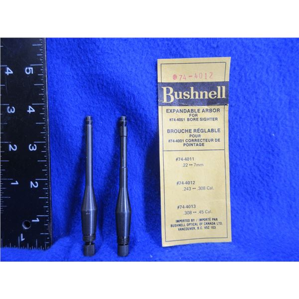 2 Bushnell Expandable Arbors - # 1 (.22 to .270 Cal.) and # 2 (.270 to .35 Cal.)