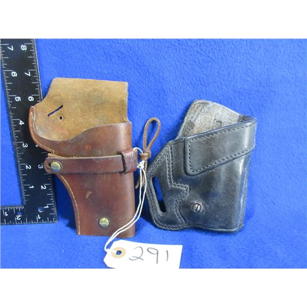 2 Leather Holsters - Right Hand - Dillon Leather GL19/23, Hunter 1100 28