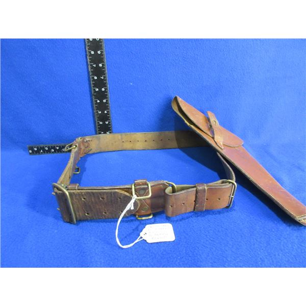 Rare Vintage Hugh Carson Ltd. Leather Belt and Holster