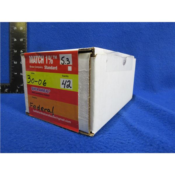 Brass Only - 30-06 Sprg Unprimed Federal - Box of 42 - Battleford Bait & Tackle