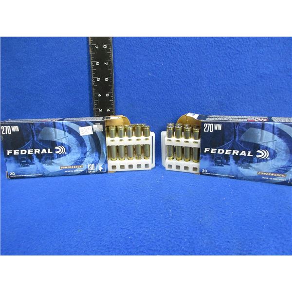 Brass Only - 270 Win. Unprimed Federal - 2 Boxes of 20