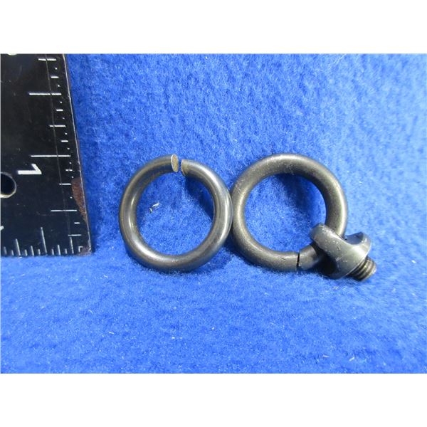 2 Saddle Rings with 1 Stud For Winchester Carbines