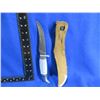 Image 2 : Original Buffalo Skinner Fixed Blade Knife with Leather Sheath