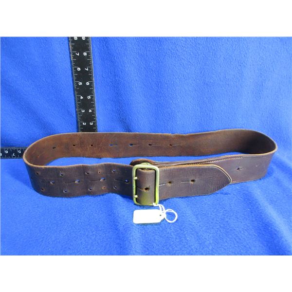 Leather Gun Belt Size 34 - J.E. Lortie Co. Montreal