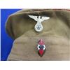 Image 2 : Very Rare WWII Hitler Youth Cap - 1st Model, Red Piping with Badges - Cap has damage