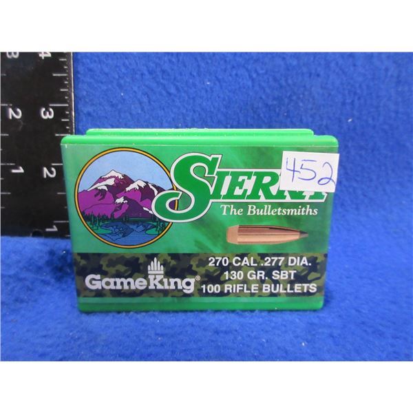 270 Cal. .277" 130gr SBT Sierra Rifle Bullets - Sealed Box of 100