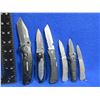 Image 1 : 6 Assorted Folding Lock Blade Knives - 3 have Clips