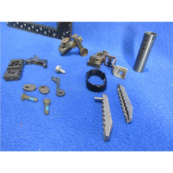 Lot of Misc. Gun Parts - Sights, Hammer, Barrel Band, Base, Etc.