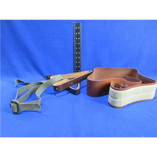 Longhorn XL Leather Belt, Leather Sling & Web Strap