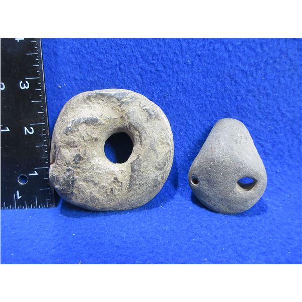 2 Native American Stone Fire Starter Tools