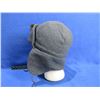Image 2 : WWII RCAF Cold Weather Cap with Badge - 1940, Blue, Has Broad Arrow with C