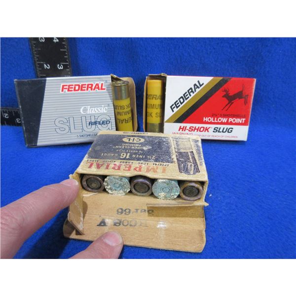 16 & 20 Ga. 2 3/4" Slugs Imperial & Federal (We Can Not Ship - Pick Up Only)