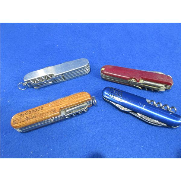 4 Swiss Style Folding Pocket Knives