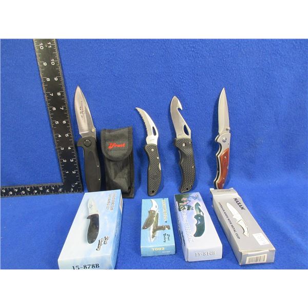 4 Folding Lock Blade Knives - Frost Cutlery - Appear Unused