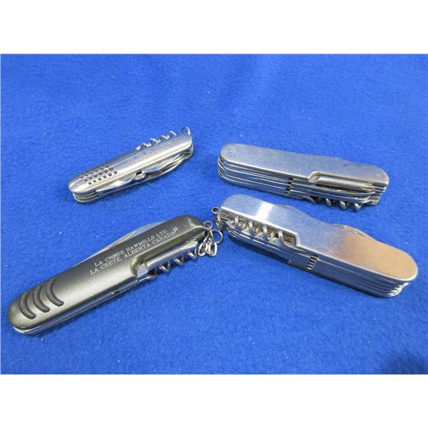 4 Swiss Style Folding Pocket Knives