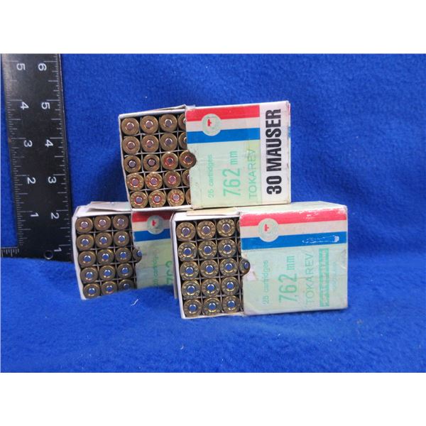 7.63 Mauser Reloads - 3 Boxes of 25 (We Can Not Ship - Pick Up Only)