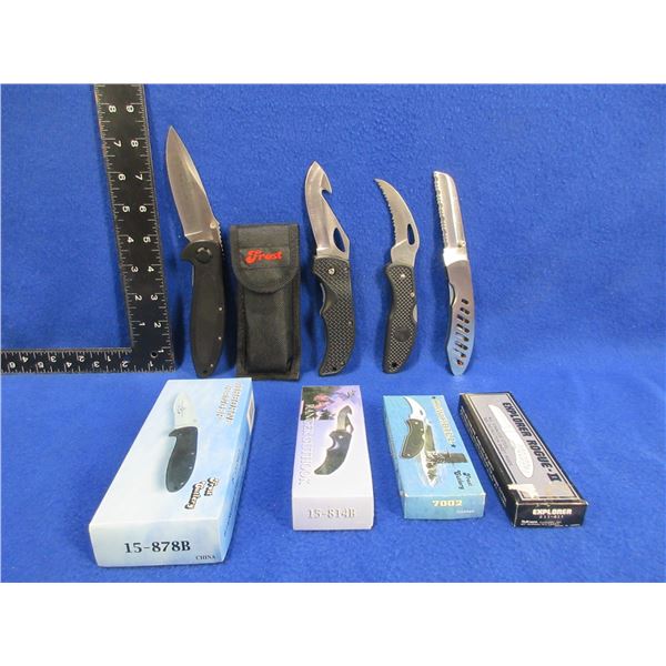 4 Folding Lock Blade Knives - Frost Cutlery - Appear Unused